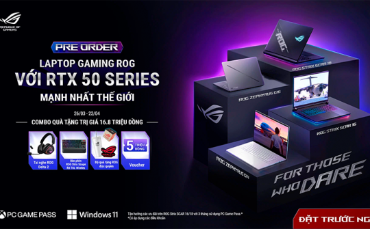 ROG mở đặt trước loạt laptop gaming mạnh nhất thế giới trang bị RTX 50 Series