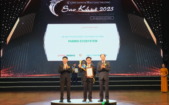 Hệ sinh thái số Quản lý dự án đầu tư công PABMIS Ecosystem xuất sắc được trao Giải thưởng Sao Khuê 2025