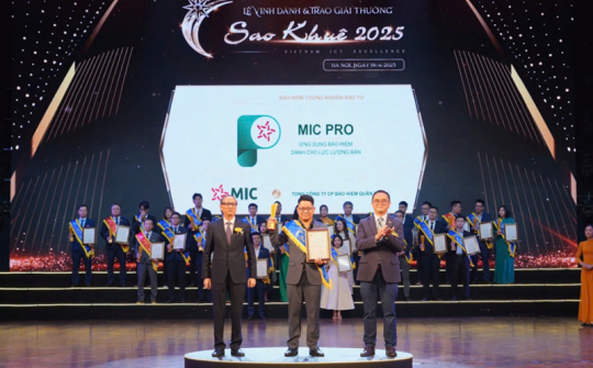 MIC nhận giải Sao Khuê 2025 cho ứng dụng bảo hiểm số MIC Pro