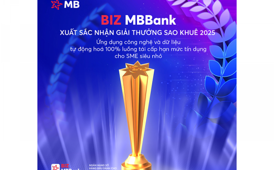 BIZ MBBank thắng lớn tại Sao Khuê 2025 nhờ sản phẩm Tín chấp dựa trên dữ liệu