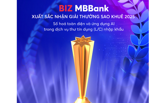 Giải pháp L/C online của BIZ MBBank được vinh danh tại Giải thưởng Sao Khuê 2025