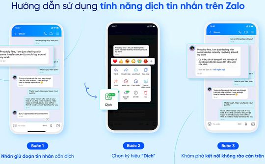 Zalo nâng cấp tính năng dịch AI trong bản cập nhật tháng 6