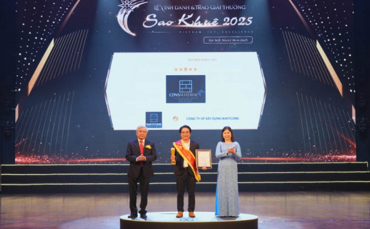 Nền tảng CONSMATERIAL được vinh danh tại Sao Khuê 2025 ở hạng mục Đổi mới sáng tạo