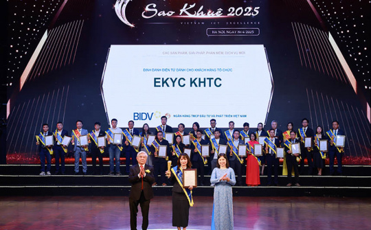 BIDV ghi dấu ấn tại Sao Khuê 2025 với 7 sản phẩm công nghệ được vinh danh