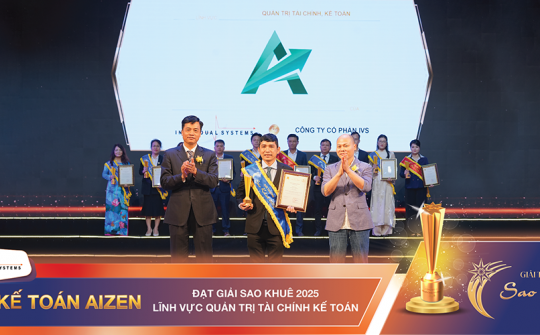 Kế toán AIZEN - Giải pháp kế toán tối ưu cho doanh nghiệp vinh danh tại Sao Khuê 2025