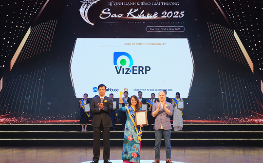 DataHouse vinh dự nhận Giải thưởng Sao Khuê 2025 cho sản phẩm VizERP
