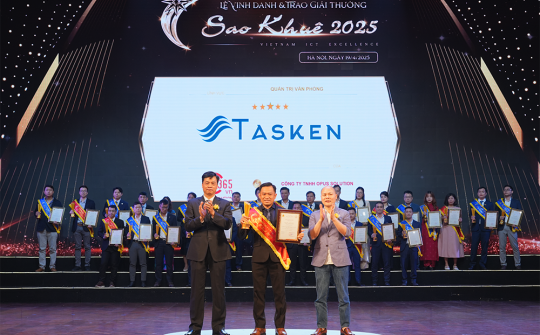 Giải pháp văn phòng điện tử Tasken eOffice được vinh danh tại Sao Khuê 2025