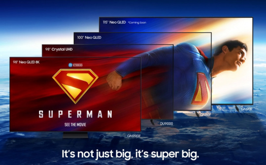 Superman "đổ bộ" lên màn hình TV cực đại của Samsung