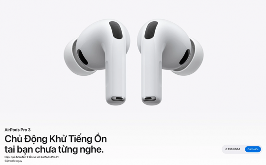 Tai nghe AirPods Pro 3 sẽ được bán với giá 6,79 triệu đồng
