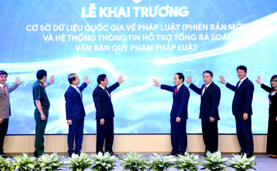 Bộ Tư pháp khai trương cơ sở dữ liệu quốc gia về pháp luật phiên bản mới