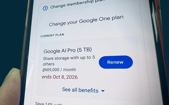 Google thêm 3 TB lưu trữ cho người dùng gói AI Pro