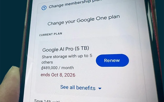 Google thêm 3 TB lưu trữ cho người dùng gói AI Pro