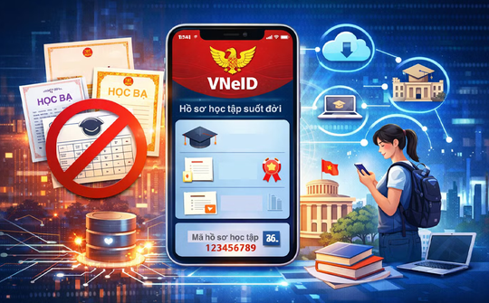 VNeID tích hợp hồ sơ học tập suốt đời, thay thế nhiều giấy tờ