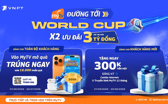 Cơ hội “săn” iPhone trên MyTV cùng World Cup 2026