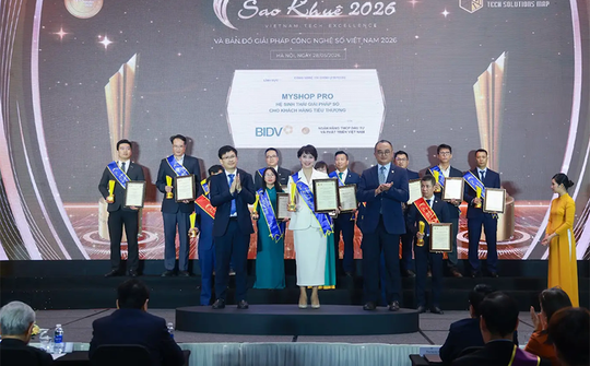 MyShop Pro được vinh danh tại Sao Khuê 2026: Khẳng định dấu ấn tiên phong của BIDV trong hành trình số hóa hộ kinh doanh