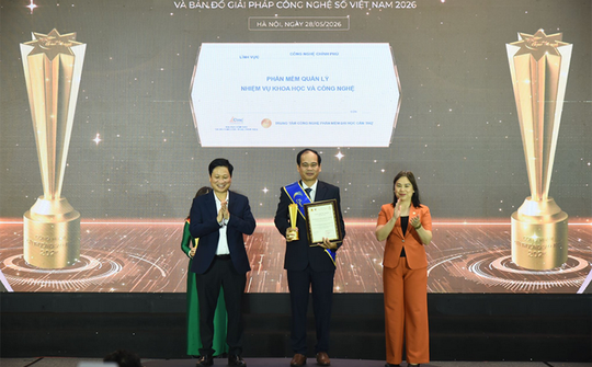 Phần mềm Quản lý nhiệm vụ Khoa học và Công nghệ của CUSC được vinh danh tại Sao Khuê 2026