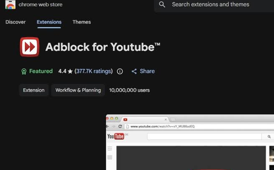 Tiện ích chặn quảng cáo YouTube với hơn 10 triệu người dùng dính nghi vấn mã độc