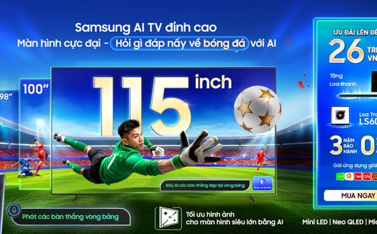 Nhiều ưu đãi cho người dùng khi "lên đời" Samsung AI TV nhân dịp ASEAN HYUNDAI CUP 2026