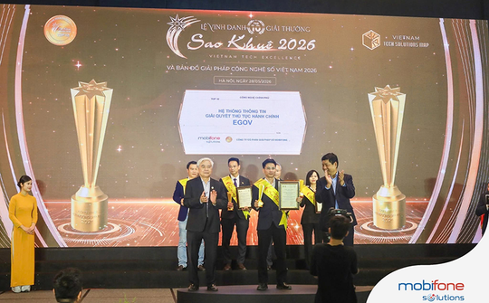 MobiFone Solutions khẳng định năng lực công nghệ với hai sản phẩm đạt giải thưởng Sao Khuê 2026
