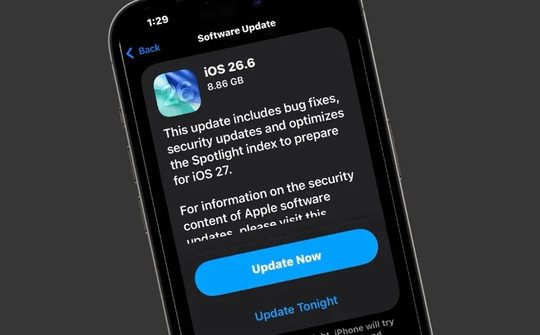 iOS 26.6 chính thức ra mắt với 3 thay đổi đáng chú ý