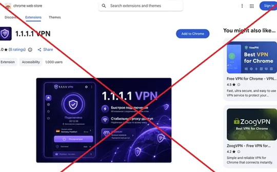 Người dùng Chrome cần cẩn thận với hàng trăm tiện ích VPN giả mạo