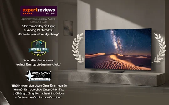 TV và loa Samsung 2026 được các chuyên trang công nghệ đánh giá tích cực