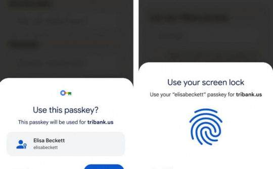 Google bắt đầu hỗ trợ passkey cho Android và Chrome