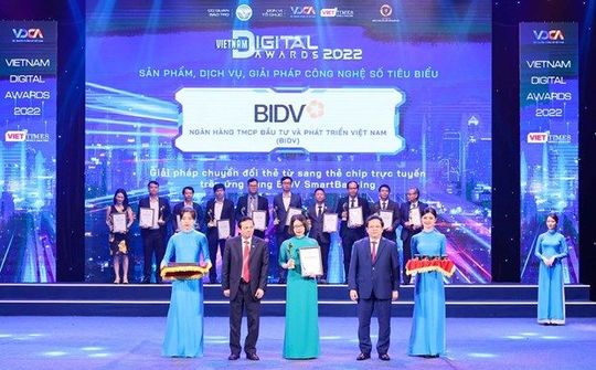 BIDV nhận giải thưởng Chuyển đổi số Việt Nam 2022