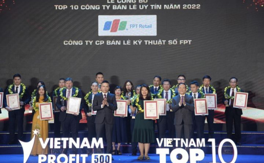 FPT Retail được vinh danh công ty bán lẻ uy tín năm 2022