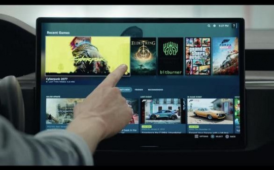 Tesla đưa nền tảng chơi game Steam lên xe điện