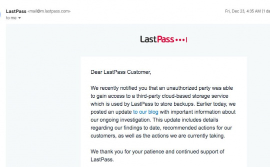 LastPass lại cảnh báo khách hàng vì bị đánh cắp dữ liệu