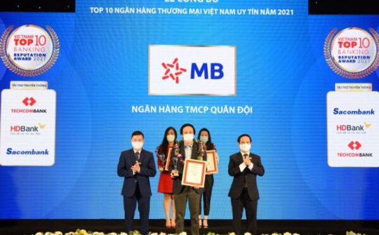 MB vào top 4 ngân hàng uy tín năm 2021