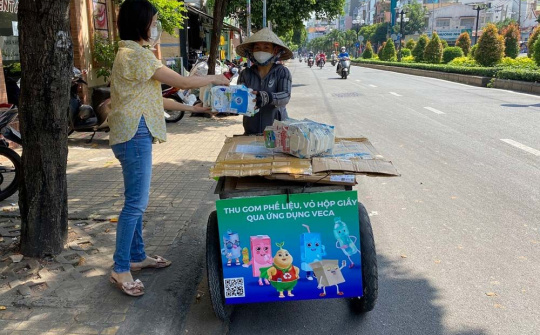 Tetra Pak và "app ve chai" mở rộng thu gom vỏ hộp giấy tại 18 quận huyện Tp. Hồ Chí Minh