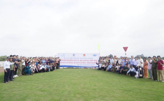 Công bố thí điểm công cụ thu gom rác trên sông tại huyện Nam Trực, tỉnh Nam Định