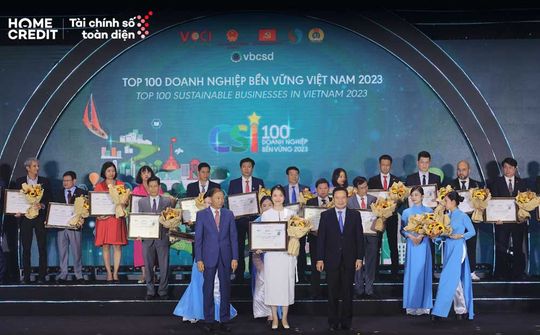 Top 100 doanh nghiệp bền vững năm 2023 xướng danh Home Credit