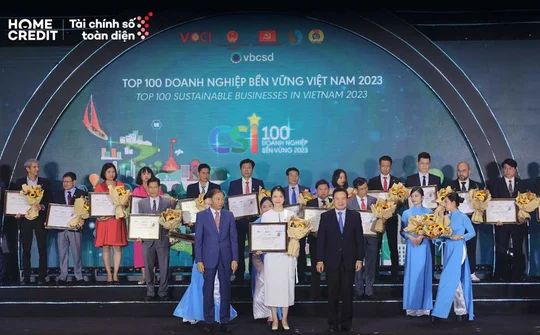 Top 100 doanh nghiệp bền vững năm 2023 xướng danh Home Credit