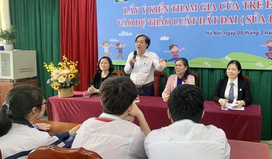 Mạng xã hội xôn xao việc "lấy ý kiến trẻ em vào Dự thảo Luật Đất đai"