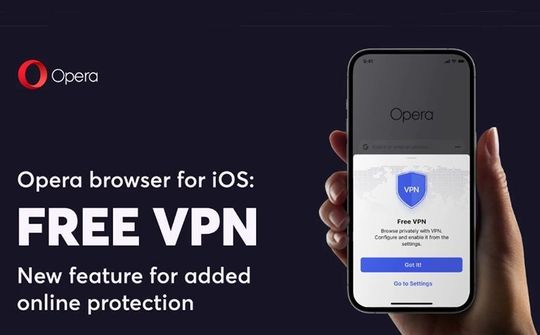 Opera cho iPhone đã có thêm tính năng tích hợp VPN miễn phí