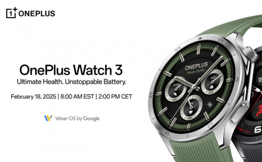 OnePlus Watch 3 chính thức ra mắt ngày 18/2