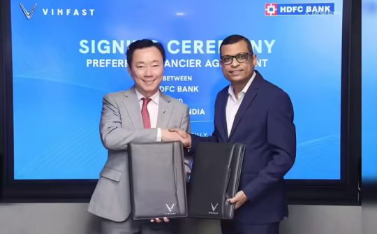 VinFast hợp tác với HDFC Bank cung cấp giải pháp tài chính cho xe điện