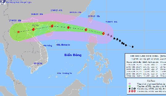 Bão RAGASA hoàn lưu rất rộng, sắp đạt cấp siêu bão
