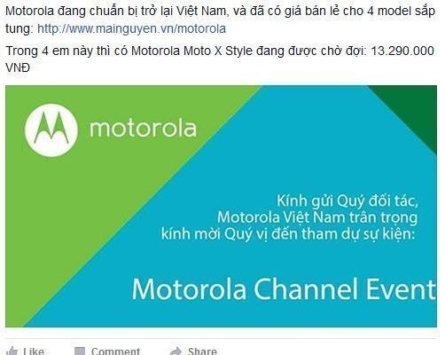 Motorola, sản phẩm mới, Lenovo, thị trường việt nam, Moto