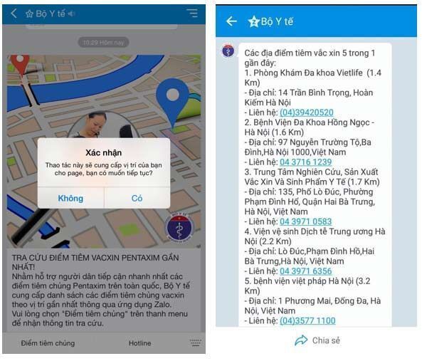 Zalo, ứng dụng OTT, tiện ích, Bộ y tế, vắc xin