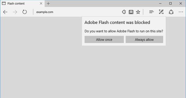Sau Chrome và Firefox, Microsoft Edge bắt đầu chặn hiển thị Flash