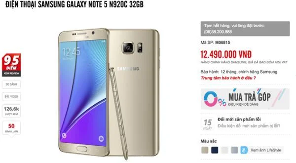 Galaxy S7, S7 edge và Galaxy Note 5 đồng loạt giảm giá