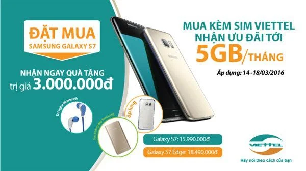 Viettel, Samsung Galaxy S7, S7 Edge, viettel store, Samsung S7 Edge,