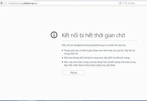 Hệ thống đăng ký chậm, thậm chí bị đứt ở những giây đầu sau khi hệ thống đăng ký được mở
