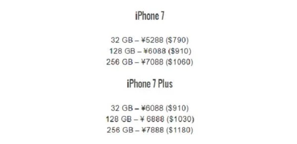 iPhone 7, iPhone 7 Plus lộ giá bán trước giờ G