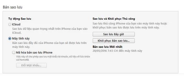 khôi phục mật khẩu màn hình khoá iPhone