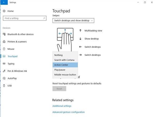 Hướng dẫn tùy biến cử chỉ touchpad trên Windows 10